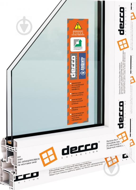 Окно глухое DECCO 60 500x900 мм - фото 4