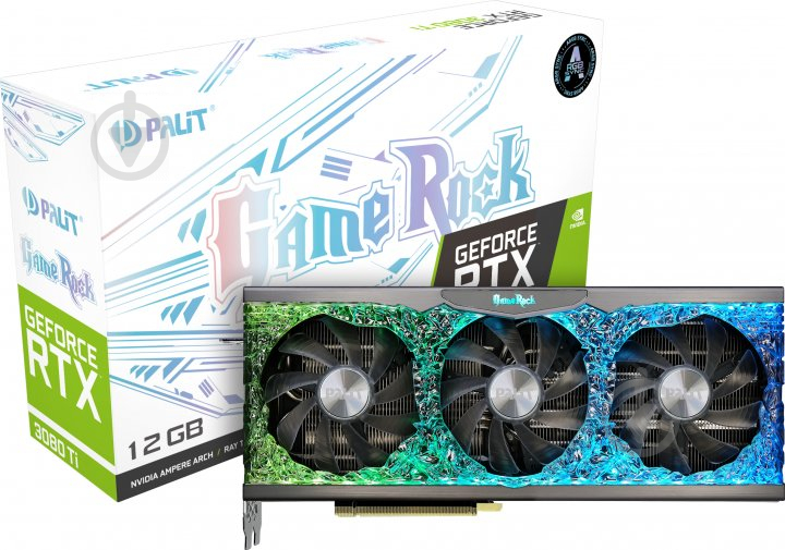 Видеокарта Palit GeForce RTX 3080 Ti GameRock 12GB GDDR6 384bit (NED308TT19KB-1020G) - фото 11