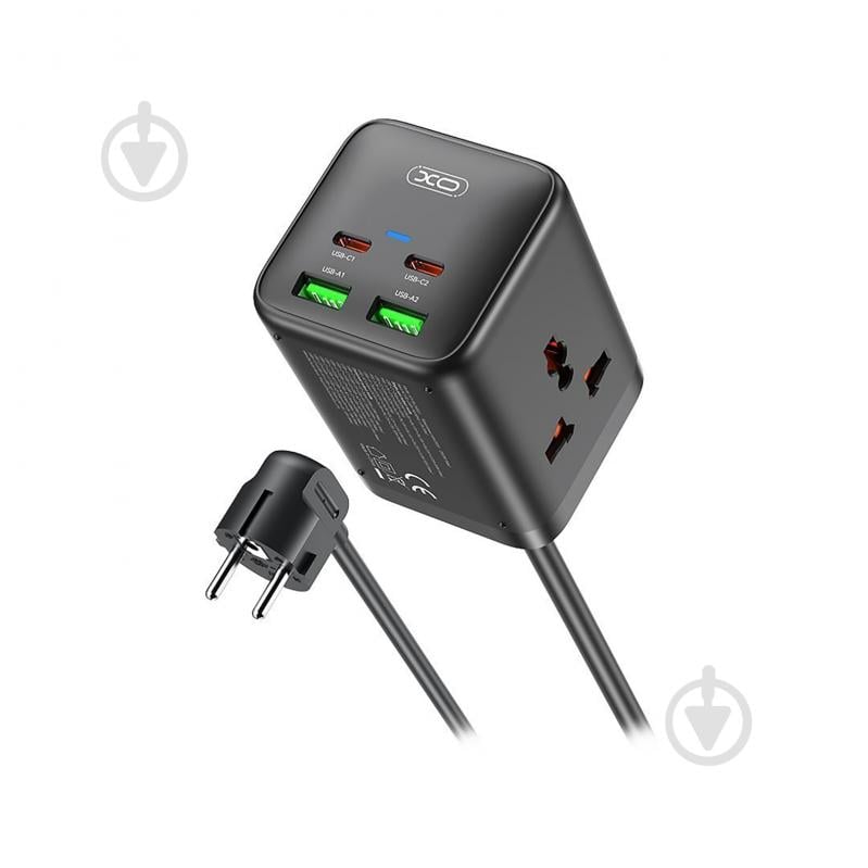 Мережевий фільтр Xo WL24 2 розетки, 2 USB-А/2 USB-C порти - фото 3 Мережевий фільтр Xo WL24 2 розетки, 2 USB-А/2 USB-C порти - фото 3