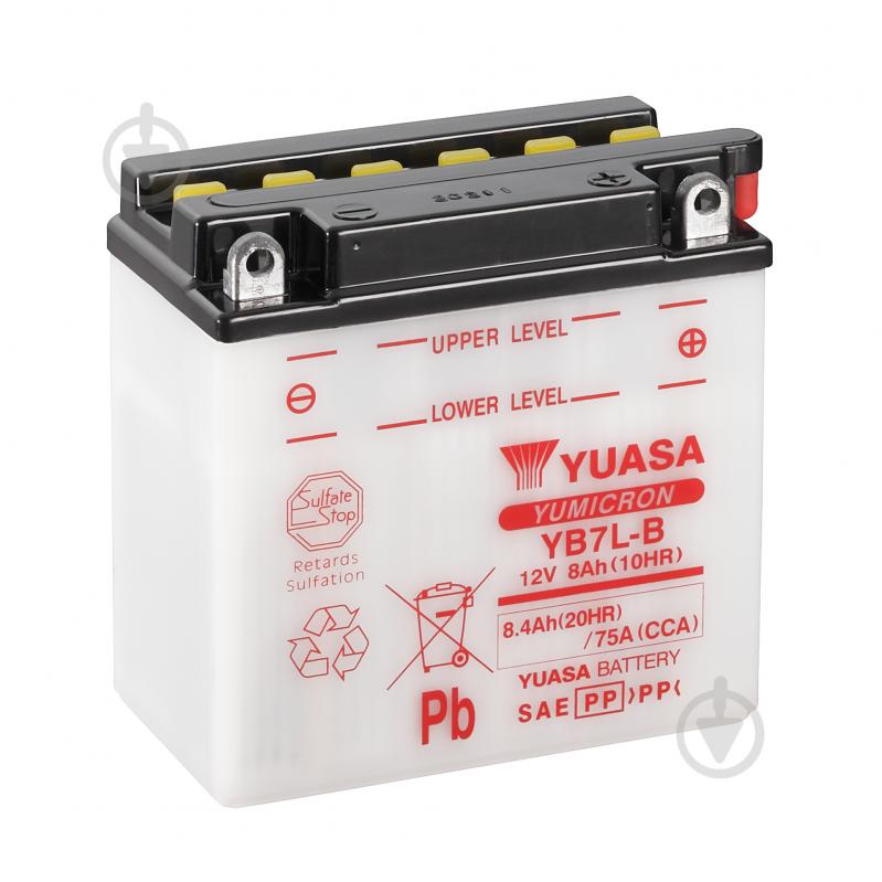 Аккумулятор автомобильный Yuasa YuMicron Battery 75A 12V YB7L-B «+» справа (YB7L-B) - фото 1