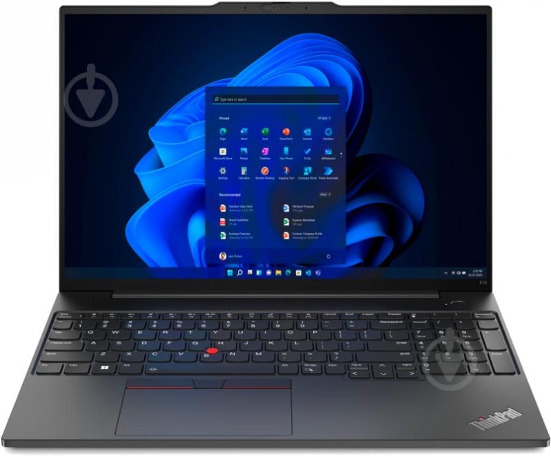 Ноутбук Lenovo ThinkPad E16 Gen 1 16" (21JT0018RA) graphite black - фото 1