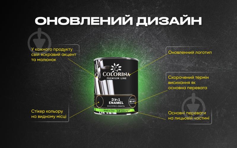 Грунт-эмаль COLORINA Enamel 3 in 1 серый глянец 0,75 л - фото 5 Грунт-эмаль COLORINA Enamel 3 in 1 серый глянец 0,75 л - фото 5