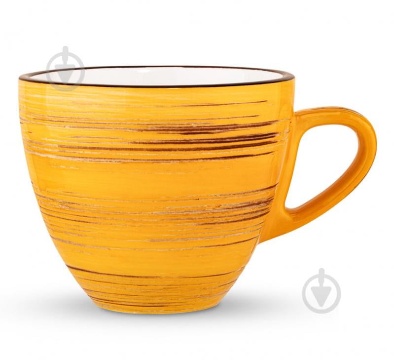 Чашка для капучино Spiral Yellow 190 мл WL-669435/A Wilmax - фото 1
