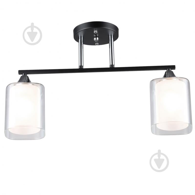 Люстра потолочная Victoria Lighting 2x60 Вт E27 черный Elision/PL2 black - фото 1