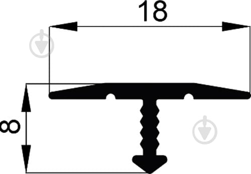 Тавровий профіль гладкий King Floor П31 18x2700 мм дуб мокко - фото 3