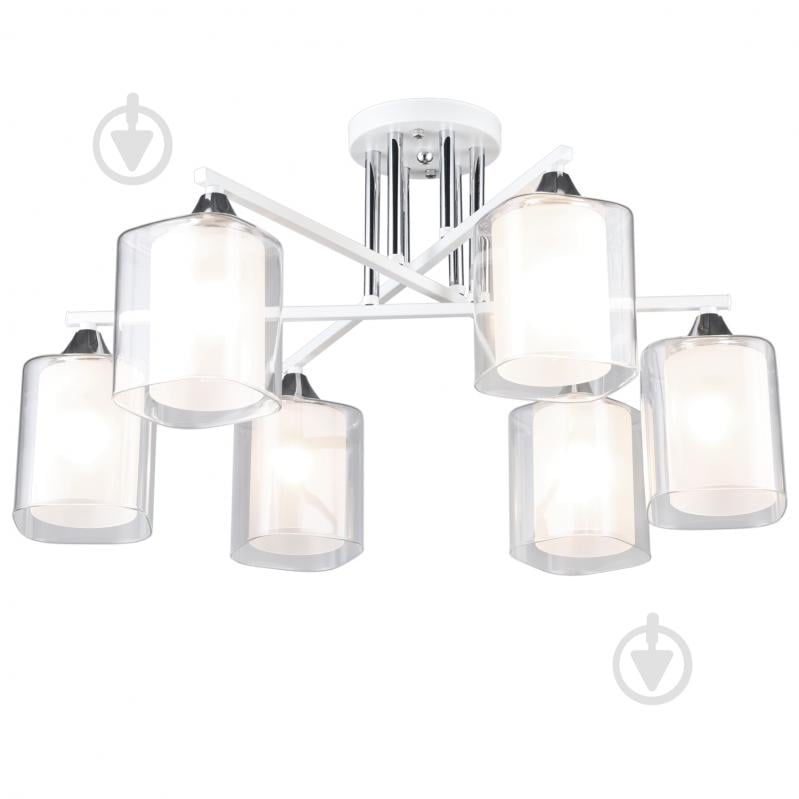Люстра потолочная Victoria Lighting 6x60 Вт E27 белый Elision/PL6 white - фото 1 Люстра потолочная Victoria Lighting 6x60 Вт E27 белый Elision/PL6 white - фото 1