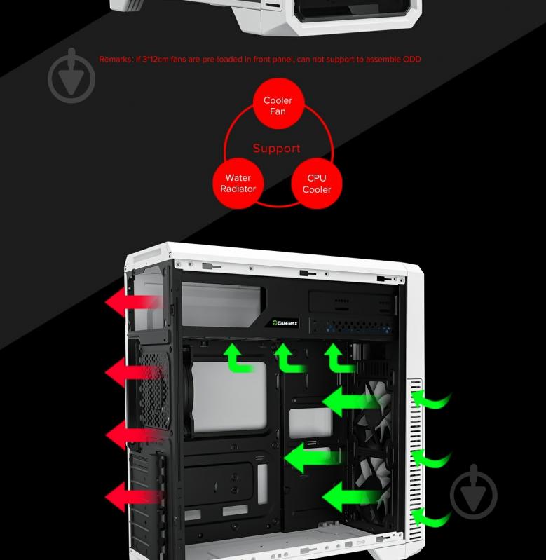 Корпус GameMax G561-FRGB-WH - фото 8 Корпус GameMax G561-FRGB-WH - фото 8