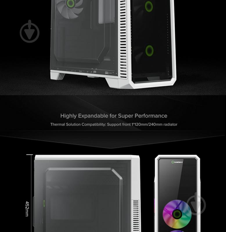 Корпус GameMax G561-FRGB-WH - фото 17 Корпус GameMax G561-FRGB-WH - фото 17