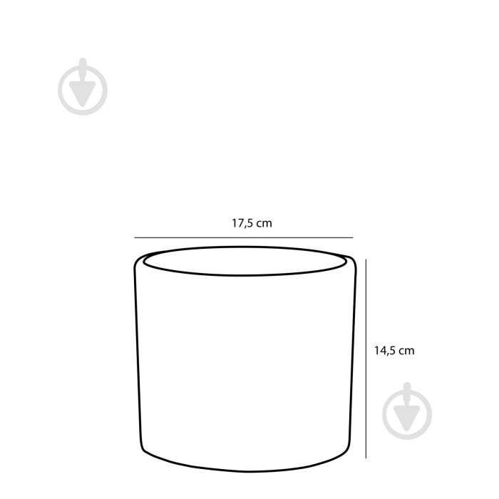 Вазон керамический Edelman Era 17,5 см круглый 2,89 л песочный/темно-серый (1035847) - фото 3