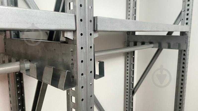 Стеллаж 2000x1000x500 мм STOREHOUSE серый металл полки 4 шт. цинкованный - фото 6