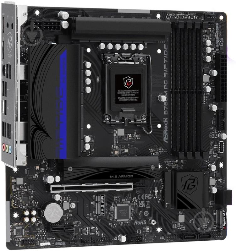 Материнская плата ASRock B760M PG RIPTIDE (LGA1700, Intel B760, micro ATX) - фото 1