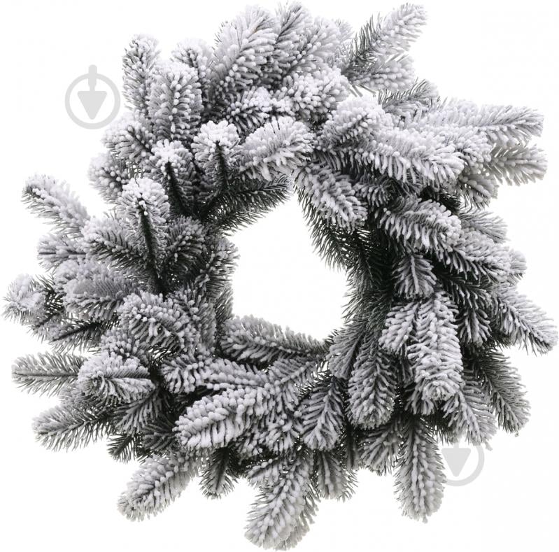 Венок новогодний литой Ковалевский заснеженный d540 мм ВЛКЗасніжений - фото 1 Венок новогодний литой Ковалевский заснеженный d540 мм ВЛКЗасніжений - фото 1
