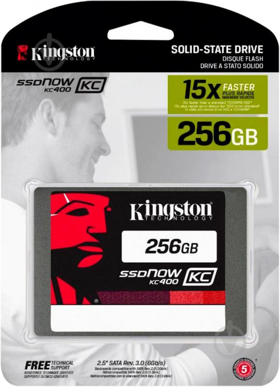 SSD-накопитель Kingston SKC400S37/256G 256GB 2,5" SATA III MLC (SKC400S37/256G) - фото 3