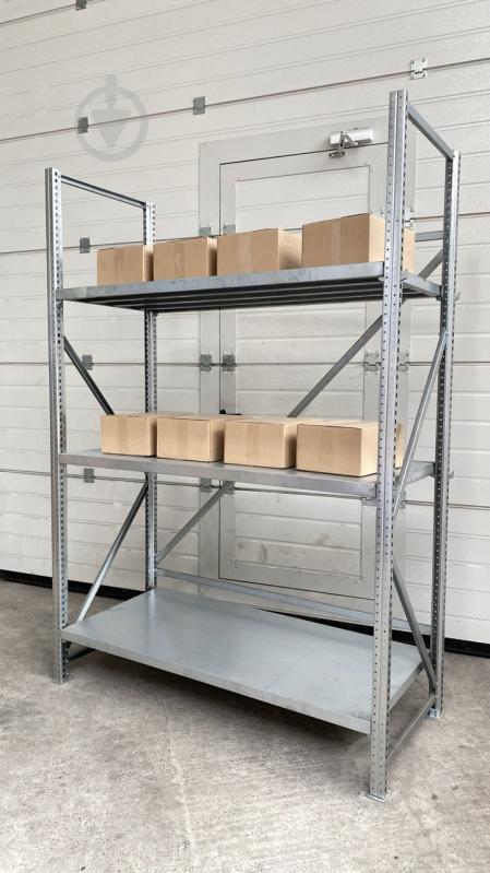 Стелаж пристінний 2500x900x500 мм STOREHOUSE сірий метал полиці 2 шт. цинкований - фото 7