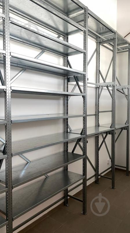 Стелаж пристінний 2500x900x500 мм STOREHOUSE сірий метал полиці 2 шт. цинкований - фото 4