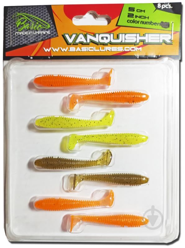 Приманка рыболовная Basic Lures VANQUISHER 2,0 inch 50 мм 8 шт. силиконовая - фото 1