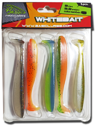 Приманка риболовна Basic Lures Basic Lures WHITEFISH 3,5 inch 75 мм 5 шт. силіконова - фото 1