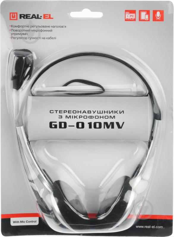 Гарнітура REAL-EL GD-010MV black/silver - фото 6