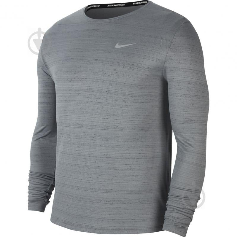 Футболка Nike M NK DF MILER TOP LS CU5989-084 р.L серый - фото 1