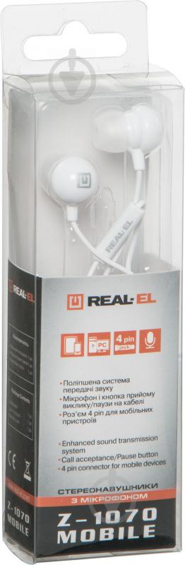 Гарнитура REAL-EL Z-1070 Mobile white - фото 4