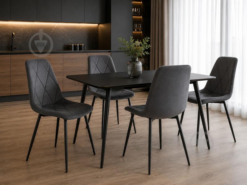 Стілець Примтекс Плюс Visio black HL-95 темно-сірий / чорний - фото 5