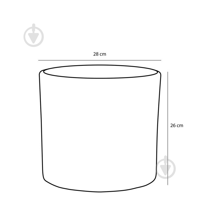 Вазон керамічний Edelman Era 28 см круглий 14,2 л пісочний/темно-сірий (1035850) - фото 3