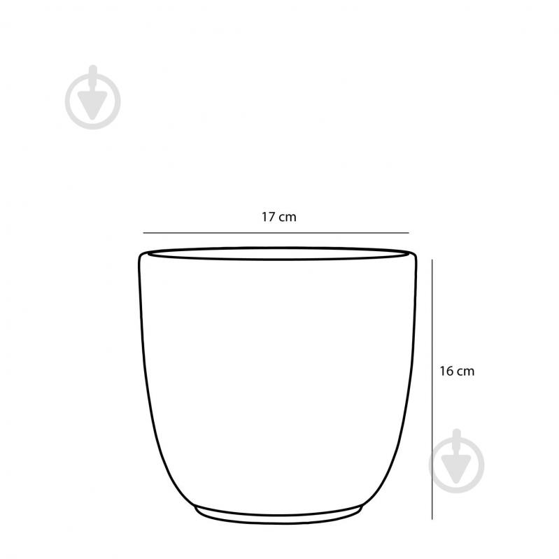 Вазон керамічний Edelman Tusca 17 см круглий 2,72 л білий (144256) - фото 4