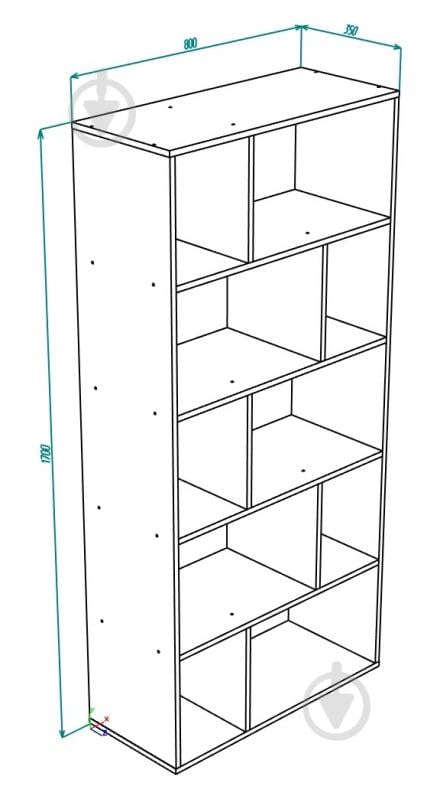 Этажерка DC Турин 1700х800х350 мм белый - фото 3 Этажерка DC Турин 1700х800х350 мм белый - фото 3