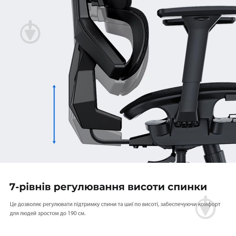 Крісло ігрове Anda Seat X-Air Mega Size XL Mesh Gray сірий - фото 15