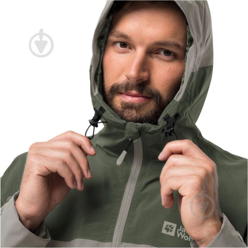 Куртка мужская Jack Wolfskin STORMY POINT 2L JKT M 1115891_5150 р.2XL зеленая - фото 4