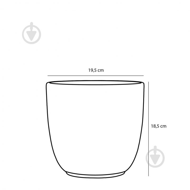 Вазон керамічний Edelman Tusca 19,5 см круглий 4,23 л чорний (144277) - фото 4