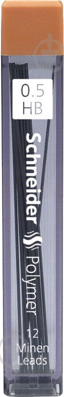 Набор стержней к механическому карандашу 0,5 мм HB 12 шт. S158114 графитово-черный S158114 Schneider 12 шт. - фото 1