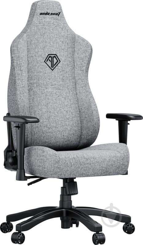 Кресло игровое Anda Seat Novis Size L Gray Fabric серый - фото 2 Кресло игровое Anda Seat Novis Size L Gray Fabric серый - фото 2