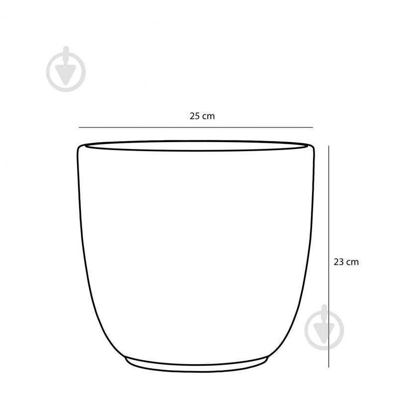 Вазон керамічний Edelman Tusca 25 см круглий 8,95 л темно-коричневий (144299) - фото 4