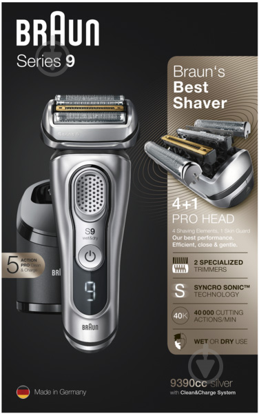 Електробритва Braun Series9 9390cc silver - фото 7