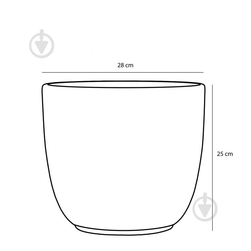 Вазон керамічний Edelman Tusca 28 см круглий 11,9 л білий (144260) - фото 4