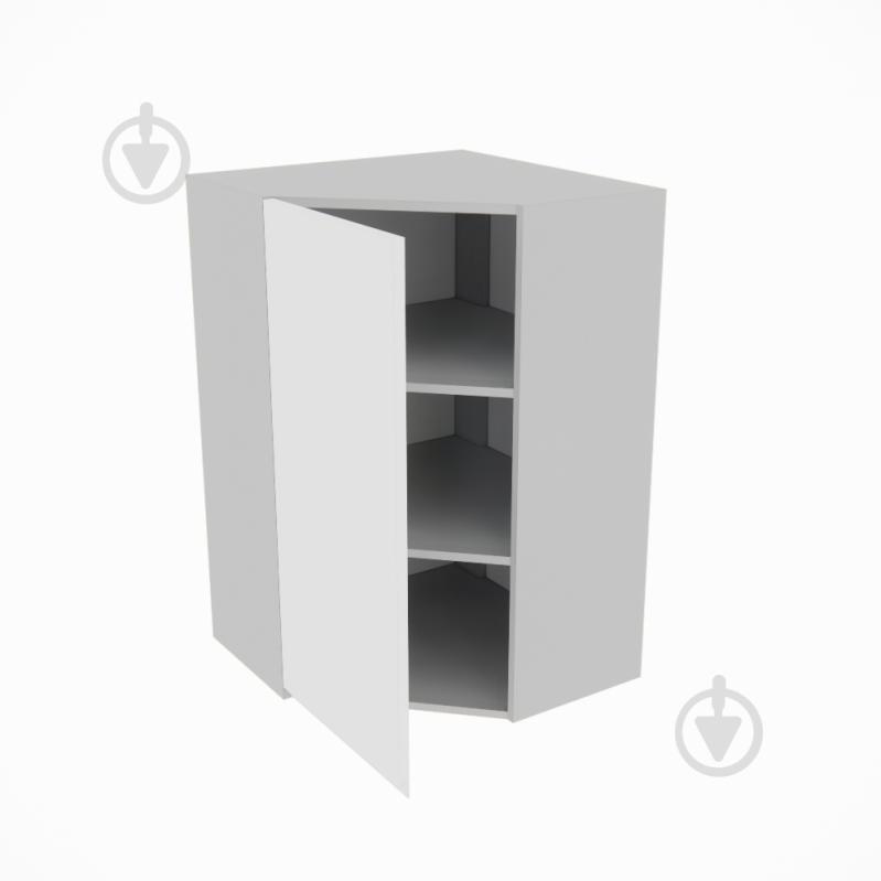 Шкаф Влада (60х60 (920)левая) белый шелк/пепельный Світ Меблів - фото 2 Шкаф Влада (60х60 (920)левая) белый шелк/пепельный Світ Меблів - фото 2