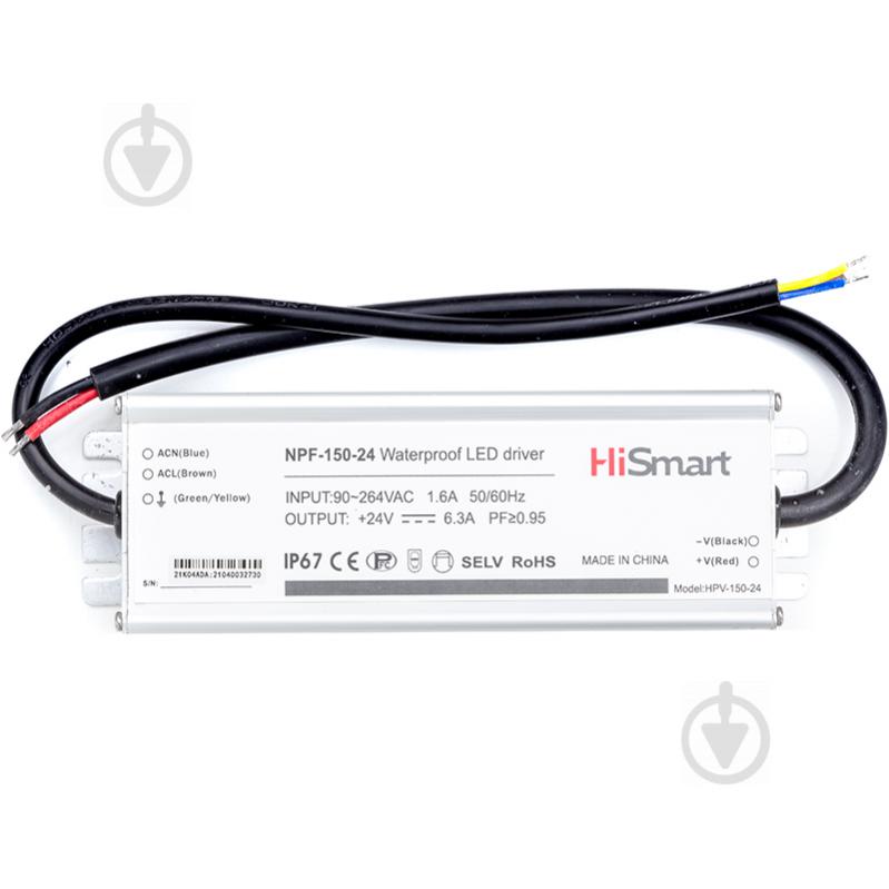 Блок живлення HiSmart 24 В 150 Вт IP67 NPF-150-24 - фото 1