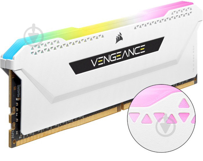 Оперативная память Corsair DDR4 SDRAM 32 GB (2x16GB) 3600 MHz (CMH32GX4M2D3600C18W) Vengeance RGB Pro SL White - фото 5