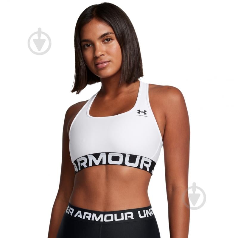 Бра Under Armour HG Mid Branded 1383544-100 р.M белый - фото 1