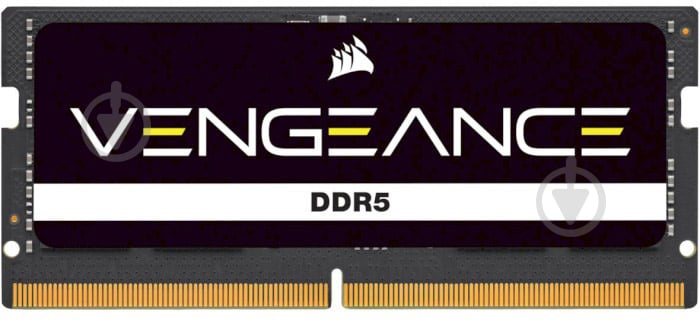 Оперативная память Corsair SODIMM DDR5 16 GB (1x16GB) 4800 MHz (CMSX16GX5M1A4800C40) Vengeance Black - фото 1