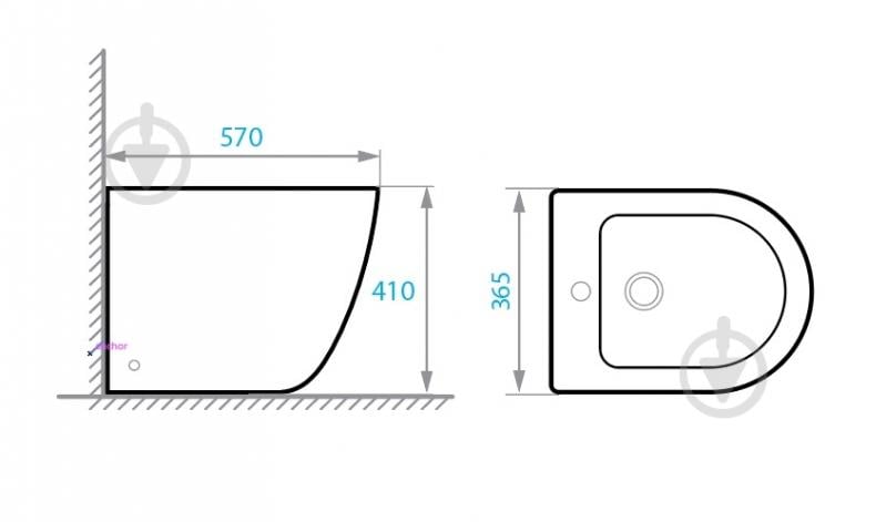 Біде підлогове Koller Pool ROUND біде підлогове - фото 2 Біде підлогове Koller Pool ROUND біде підлогове - фото 2