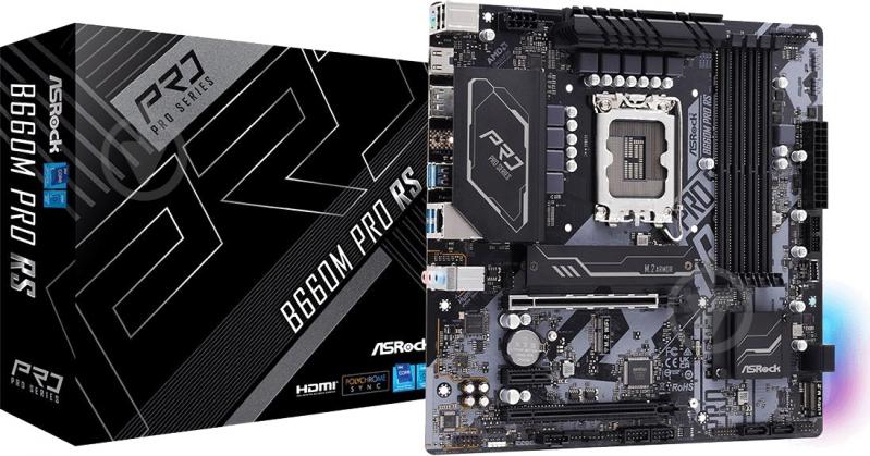Материнская плата ASRock B660M PRO RS (Socket 1700, Intel B660, micro ATX) - фото 1