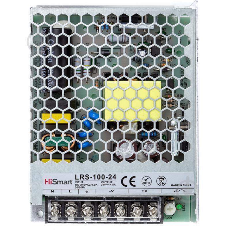 Блок питания HiSmart 24 В 108 Вт LRS-100-24 24V, 4.5A, 100W - фото 1