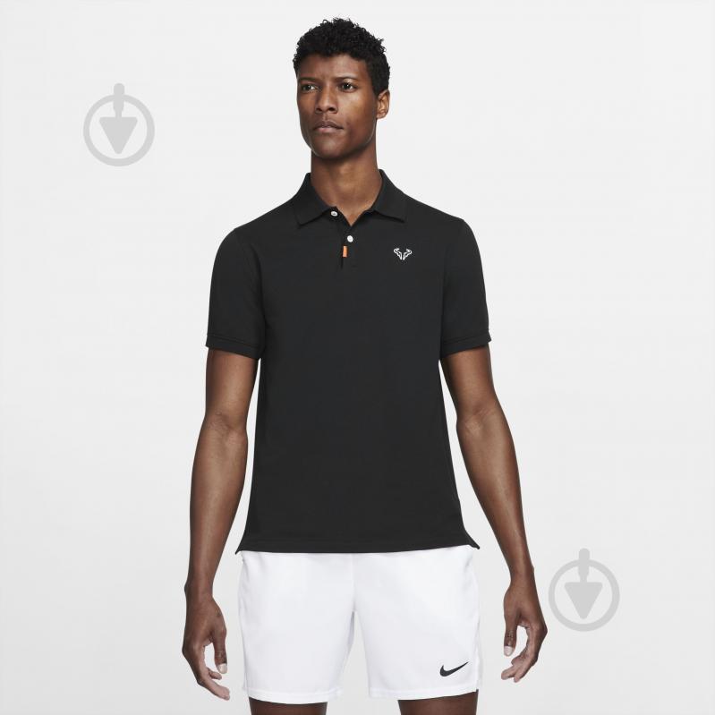 Футболка Nike THE NIKE POLO RAFA SLIM 2.0 CV2969-010 р.S черный - фото 1