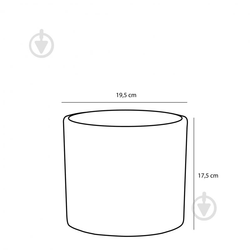 Вазон керамічний Edelman Era 19,5 см круглий 4,1 л світло-сірий/пісочно-сірий (1035830) - фото 3