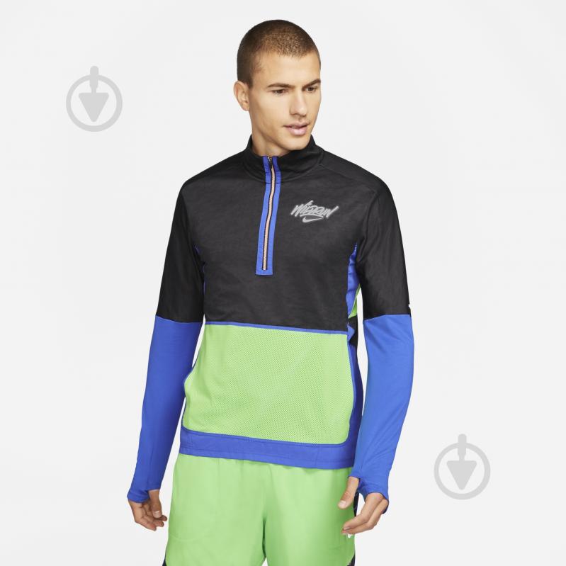 Джемпер Nike M NK DF ELMNT TOP HZ WR GX DA0223-010 р. S черный - фото 1