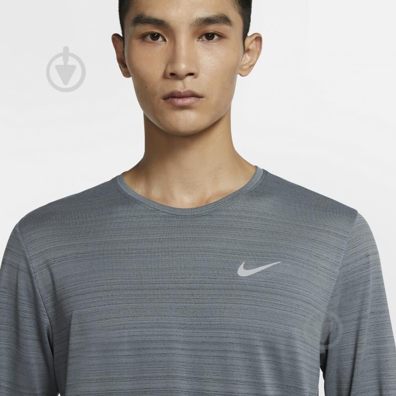 Футболка Nike M NK DF MILER TOP LS CU5989-084 р.2XL серый - фото 5