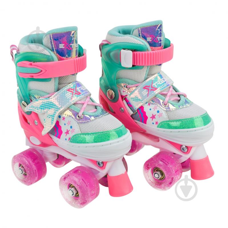 Роликові кросівки Shantou Extreme Motion RL25436 р. 30-33 рожево-зелений - фото 2