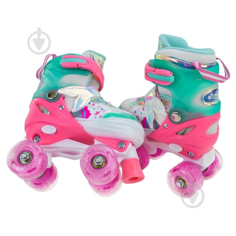 Роликовые коньки Shantou Extreme Motion M RL25437 р. 34-37 зеленый - фото 4